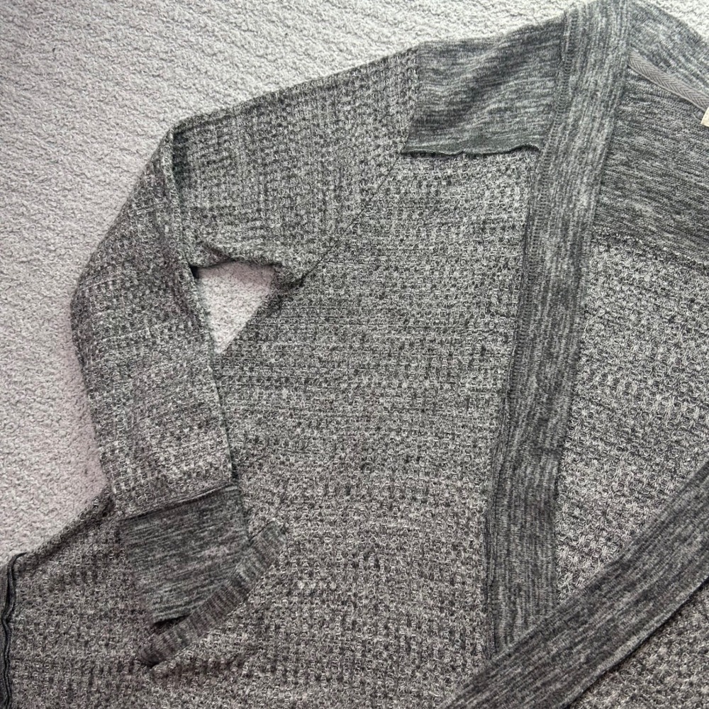 Inspired Hearts Cardigan‎ Waffle Knit Grey Large L Gorpcore Cabincore Minimalist - Picture 5 of 5